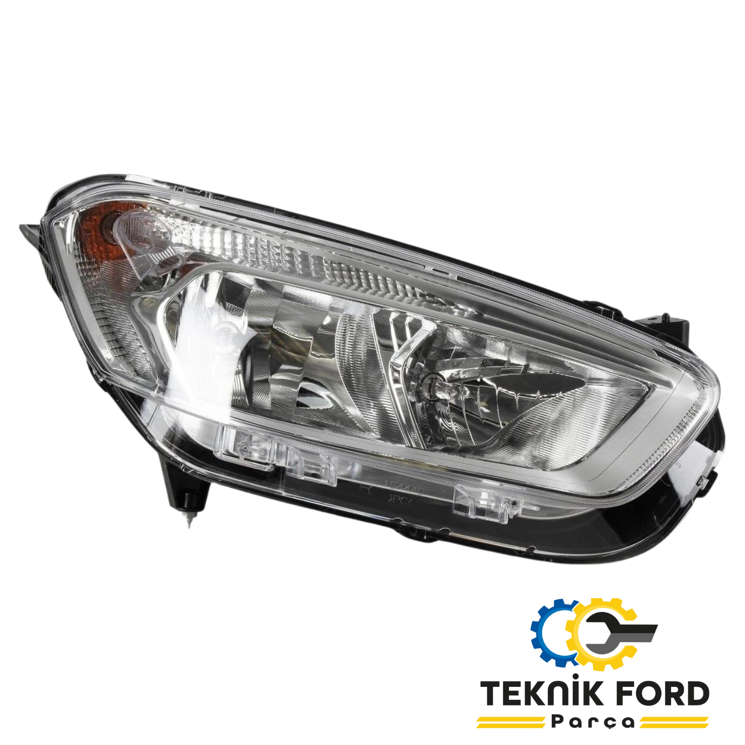 Ford Courier 2012-2019 Beyaz Zemin Sağ Far Yan Sanayi