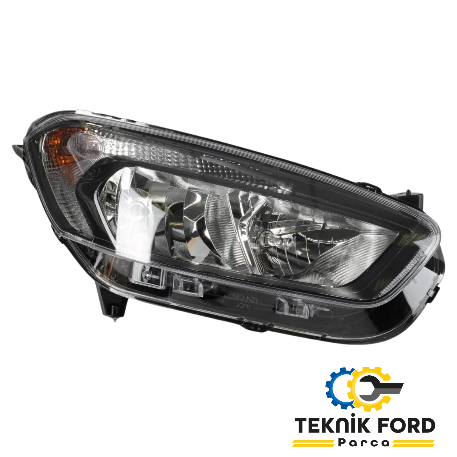 Ford Courier 2012-2019 Siyah Zemin Sağ Far Yan Sanayi