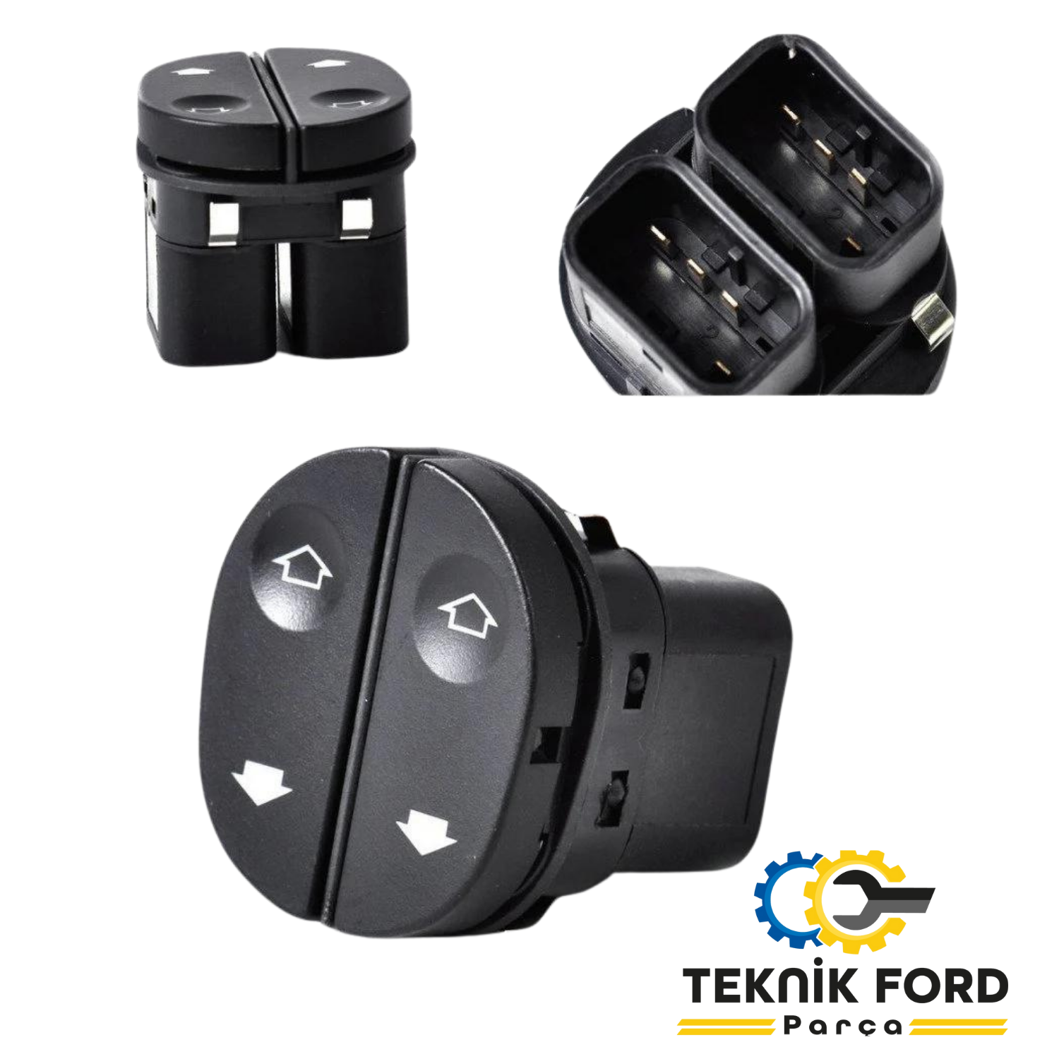Ford Connect 2003-2013 Ön Sol Cam Açma Düğmesi Çiftli Yan Sanayi