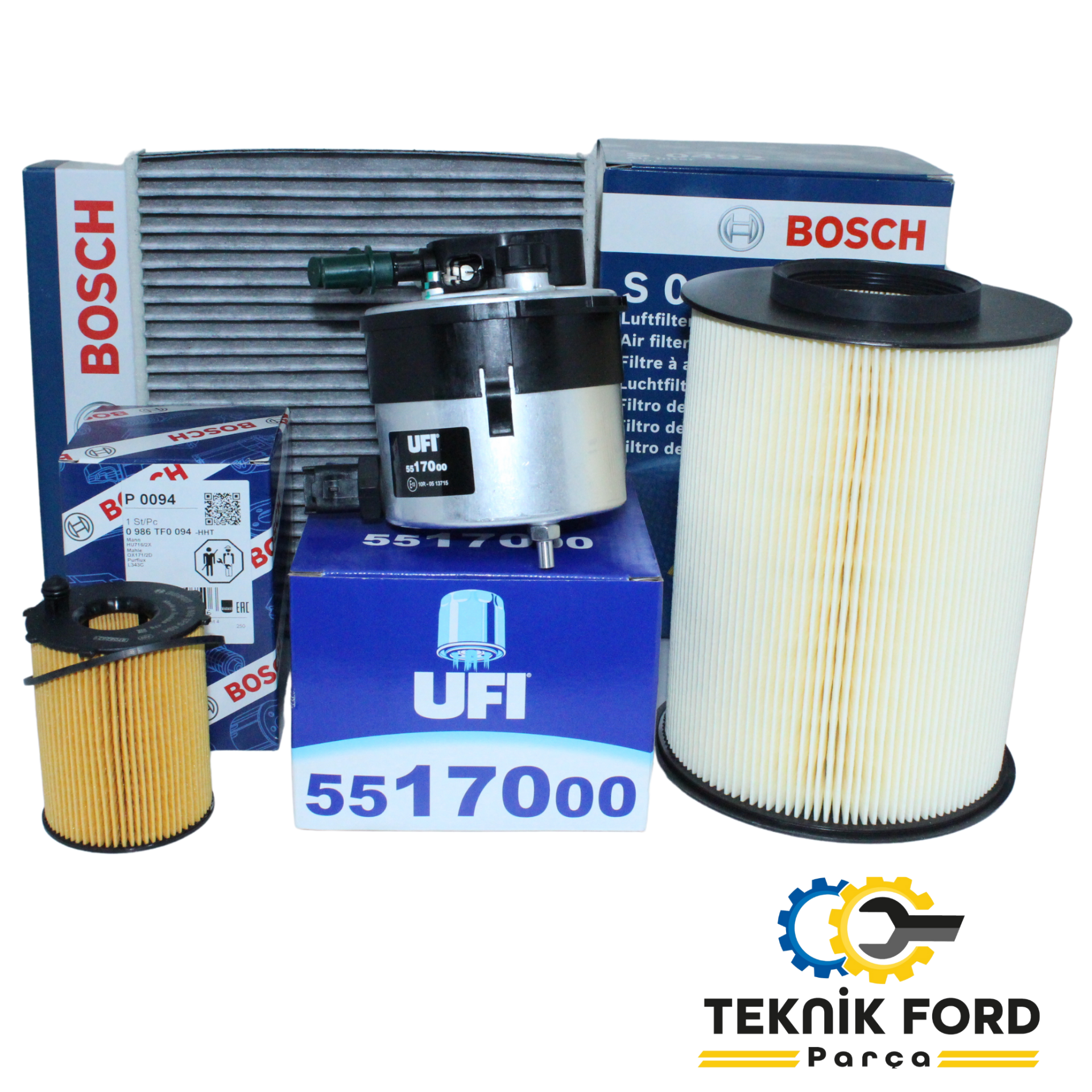 Ford Focus/C-Max 2005-2011 Euro 4 TDCI Yağ Bakım Filtre Seti
