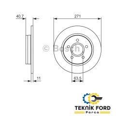 Ford Focus 2005-2018 Arka Fren Disk Takımı Bosh Marka