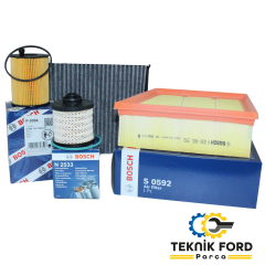 Ford Courier 2018-2023 1.5 TDCi Yağ Bakım Filtre Seti Bosch