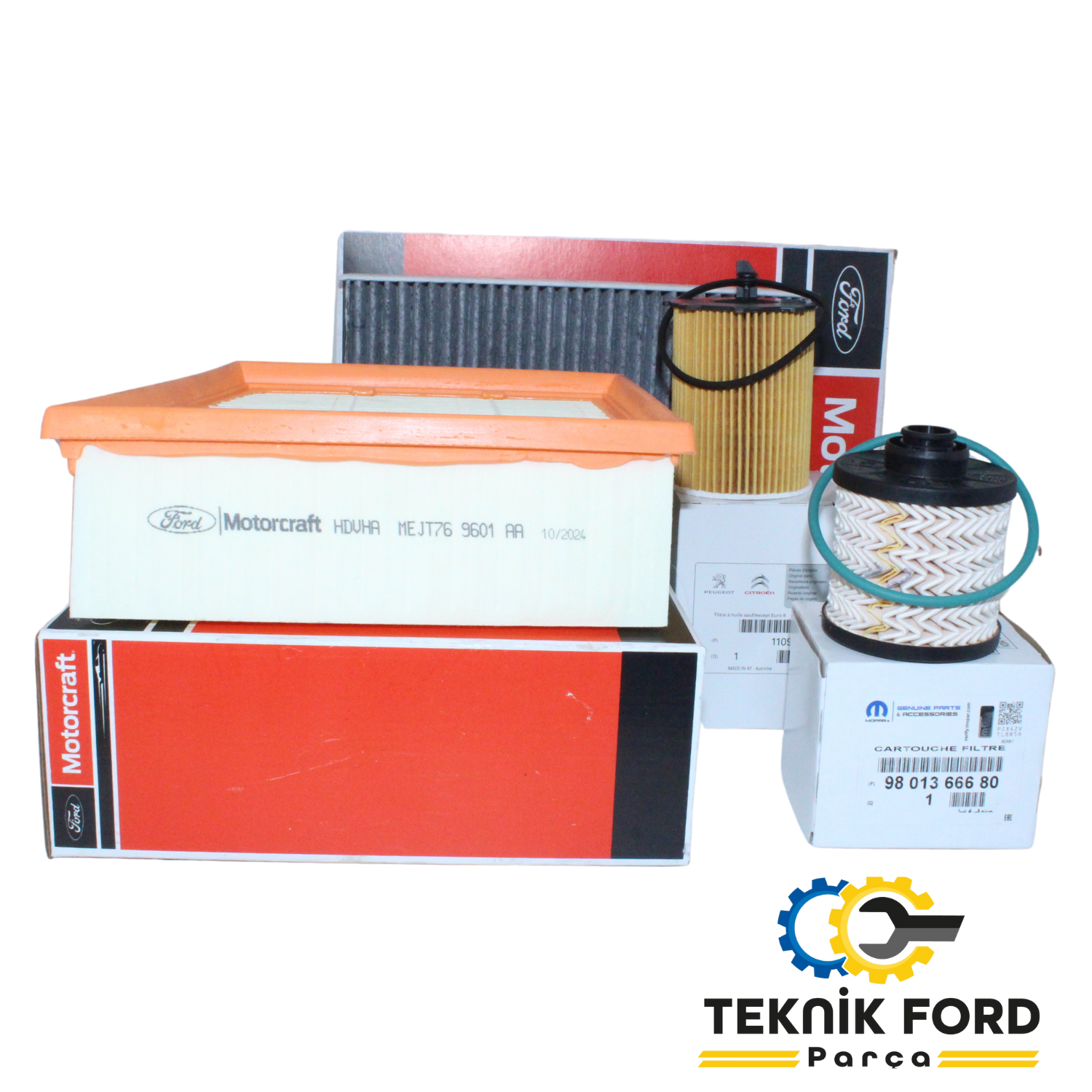 Ford Courier 2018-2023 1.5 TDCi Yağ Bakım Filtre Seti Orjinal